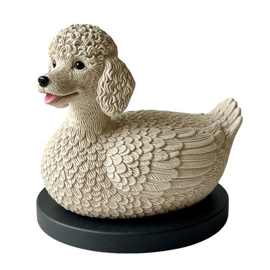 Dog Duck Figurine French Bulldog Corgi Samoyed Dobermann Border Collie Statue Sculpture Home Office Decoration Ornament