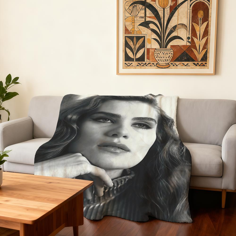Actor E-Emmanuelle Seigner Blanket Super Warm Comfortable Plush Throw Blanket Child Home Sofa Bedroom Gift
