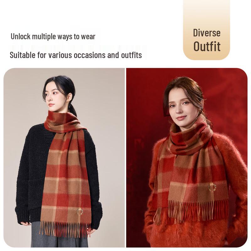 JIUMU Women's 100% Cashmere Scarf