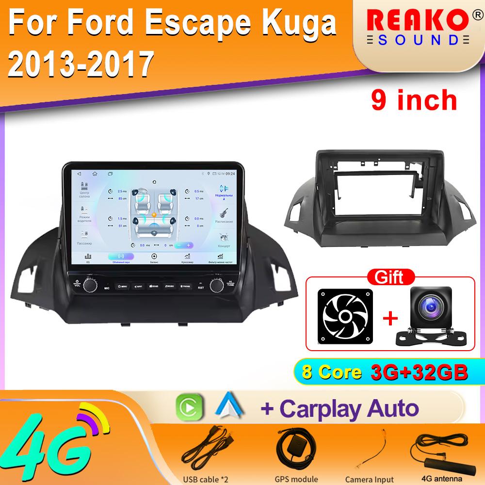 Android For Ford Escape Kuga 2013-2017 Car Radio Carplay Navigation GPS Stereo Auto Screen Bluetooth Multimedia Player