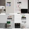Stainless Steel Wall-Mounted Key Holder with Shelf and Mail Storage Hooks