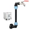 Schwanenhals IBC Tankadapter mit Auslassventilen IBC Fässer Verbinder Hausgärten Bewässerung Wasserverbinder Langlebig