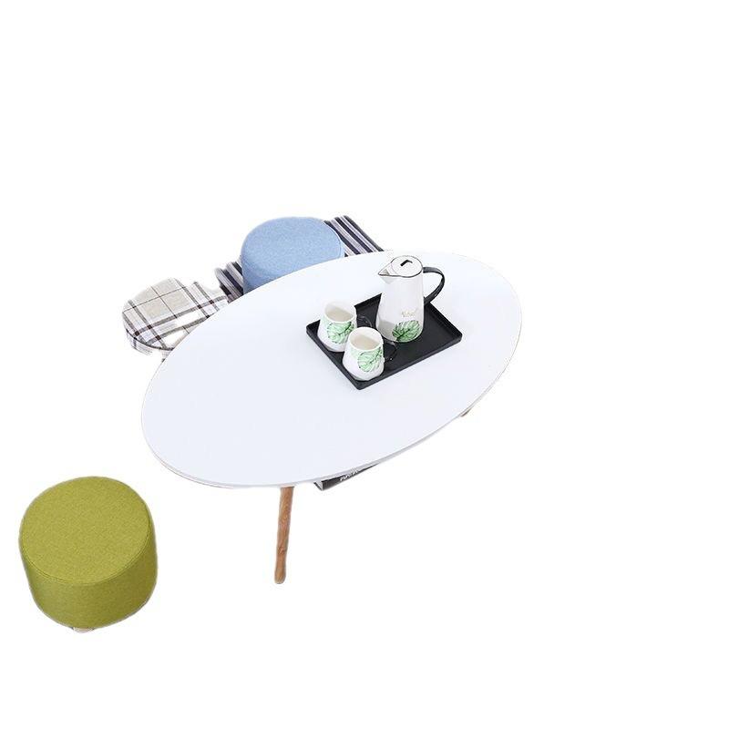 Stretch Round Stool Covers Linen Fabric Footstool Slipcovers Elastic Ottoman Cover Removable Chair Seat Case for Living Room