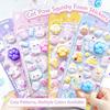 Cute Small Sticker for Kids & Adults, Reusing Tiny Sticker for Scrapbooking Puffier Sticker Sheets Decorative Sticker