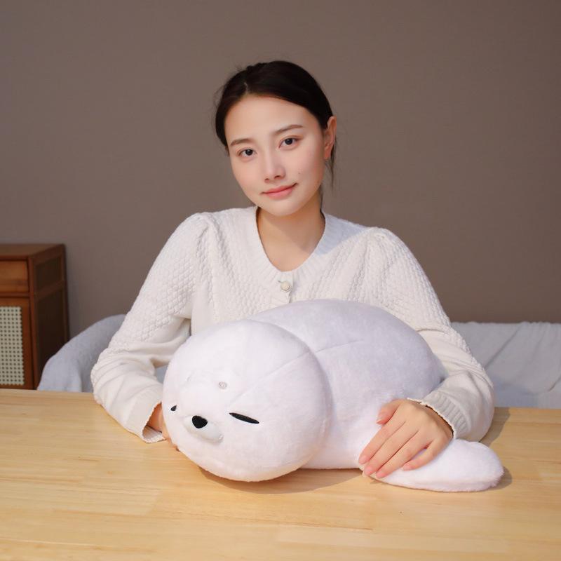 Cute Sleeping Seal Pillow Plush Toy Doll Zoo Sea Lion Doll Children Sleeping Soothing Ragdoll