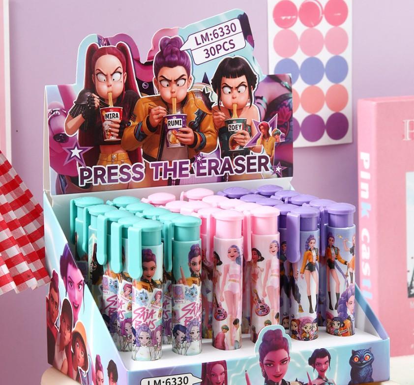 

Kpop Demon Huntress Team Presses Eraser Pen Type to Correct plus Wipe Less Dust Student Stationery Present great for daily use
