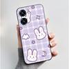 For Oukitel C58 Case Oukitel C58 Pro Cover Luxury Cute Love Rabbit Funny Pattern Black TPU Soft Silicone Protective Phone Case