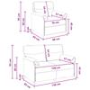 Sofa Set 2 pcs Dark Brown Fabric