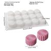 6-Cavity Flower & Heart Silicone Mousse Mold for Chocolate and Cakes