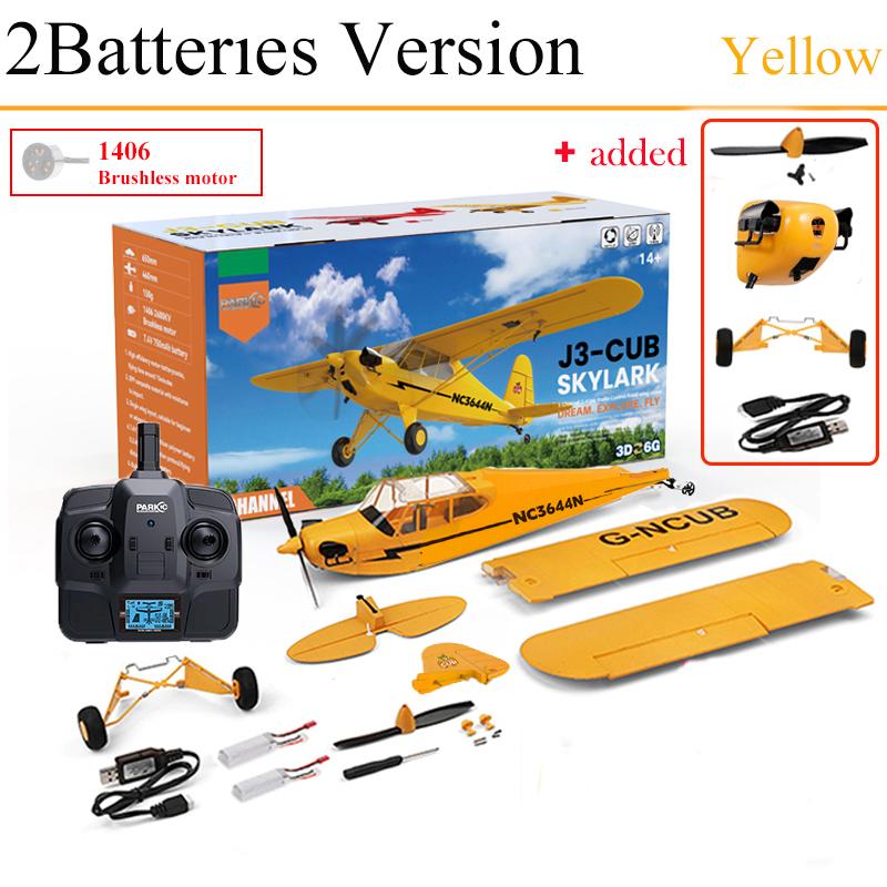RC Plane RTF 2.4G Brushless Motor 3D/6G Remote Control Airplane Wltoys A160 Upgraded J3-CUB Ready To Fly
