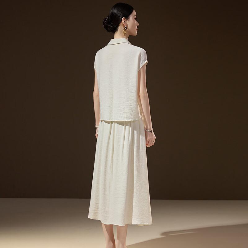 Women's Summer Two-Piece Short-Sleeve Top & Skirt Set
