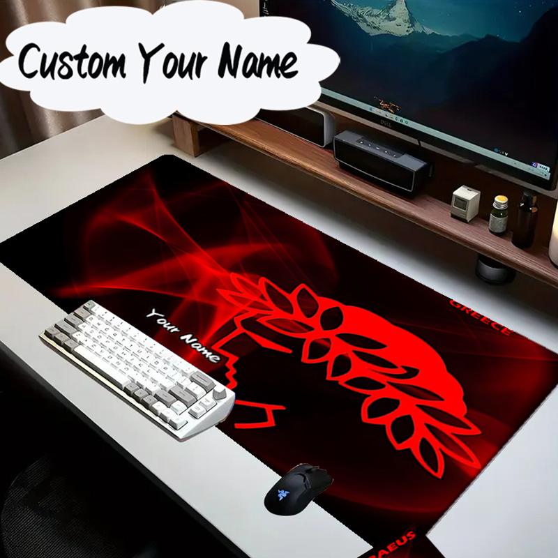 Custom Name Mouse Pad Olympiacos Fc Crest Design Mouse Pad, Gaming Mouse Pad, Keyboard Pad, Desk Decor for Computer Notebook Fan Birthday Gift