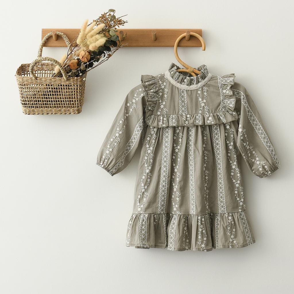 Kids Girl Dress Spring Long Sleeve Baby Princess Dress Birthday Party Clothes for Girls