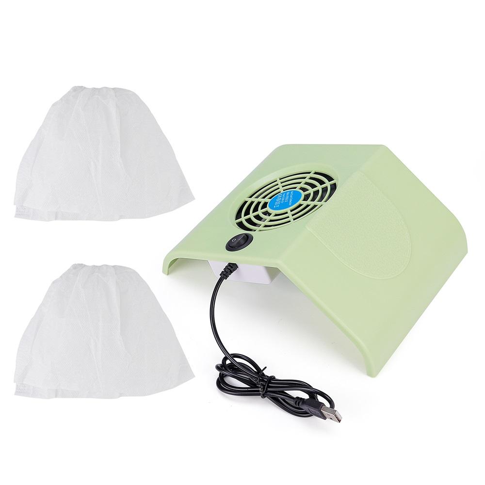 Mini USB Nail Dust Collector Portable Nail Dust Extractor Nail Vacuum Cleaner Fan With 2 Dust Filter Bags Nail Art Manicure