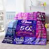 Birthday Personalized Name Blanket Throw Customizable Blanket Soft Warm Cozy for Picnics Sofa Living Room Bed Ideal for All Seasons