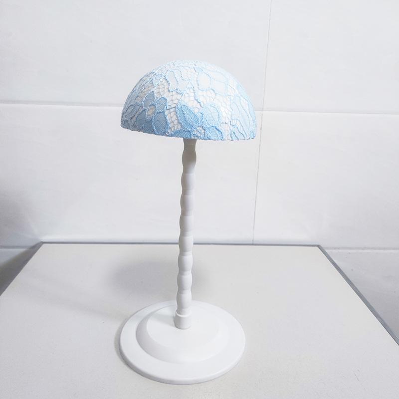 Lace Fabric Surface Wig Holder and Display Stand for Men and Women