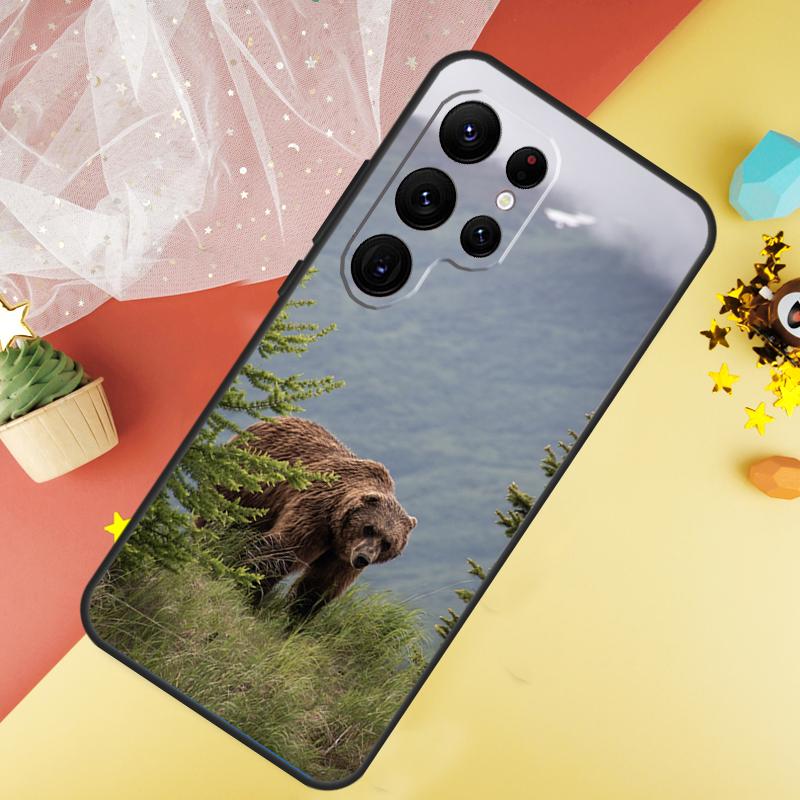 Grizzly Bear Case For Samsung Galaxy S24 S23 S22 Ultra S21 S20 FE Note 20 Note 10 S8 S9 S10 Plus Cover