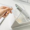 Plastic Slanted Pen Holder Multi Compartments Clear Slots Durable Desk Organizer for Home Office School Student Stationery Storage