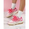 Fashion Platform Sneakers Women Chunky Shoes PU Leather Casual Shoes Ins Board Shoes Lace-up Outdoor Walking Footwear