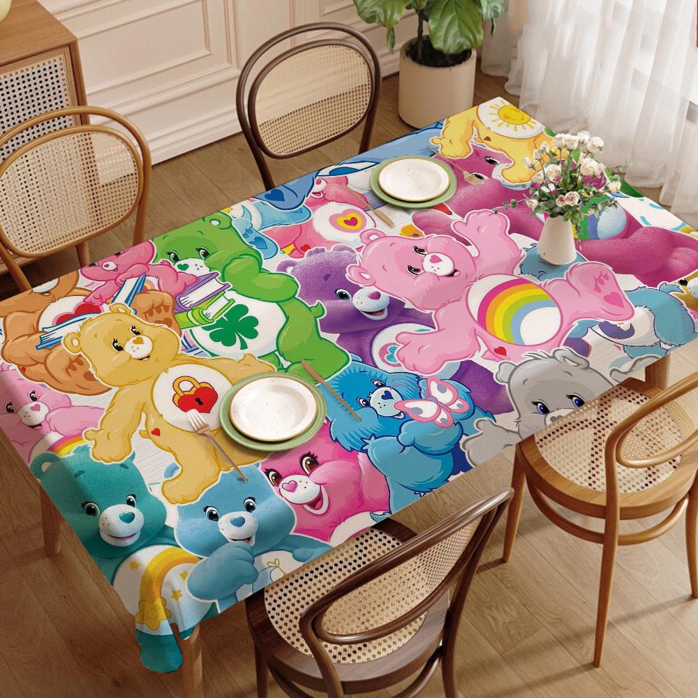 C-Care-B-Bears Tovaglia Rettangolare Decorazione Tavola Riutilizzabile Impermeabile Tessuto per Tavolo da Cucina e Sala da Pranzo Decorazione Festa Festiva