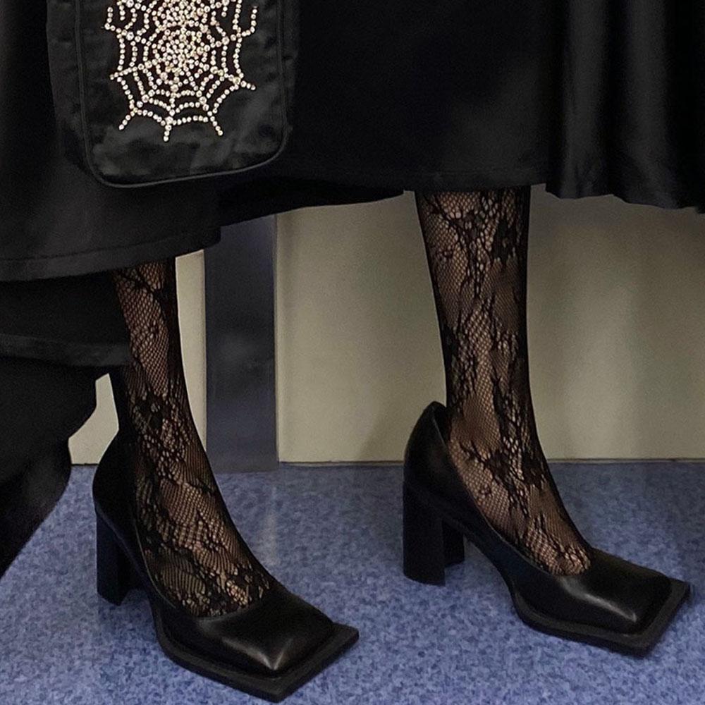 Square Toe Chunky Heels Women Mary Janes Shoes Retro Gothic Women Shoes  Brand New Spring Summer Autumn Lolita Pumps