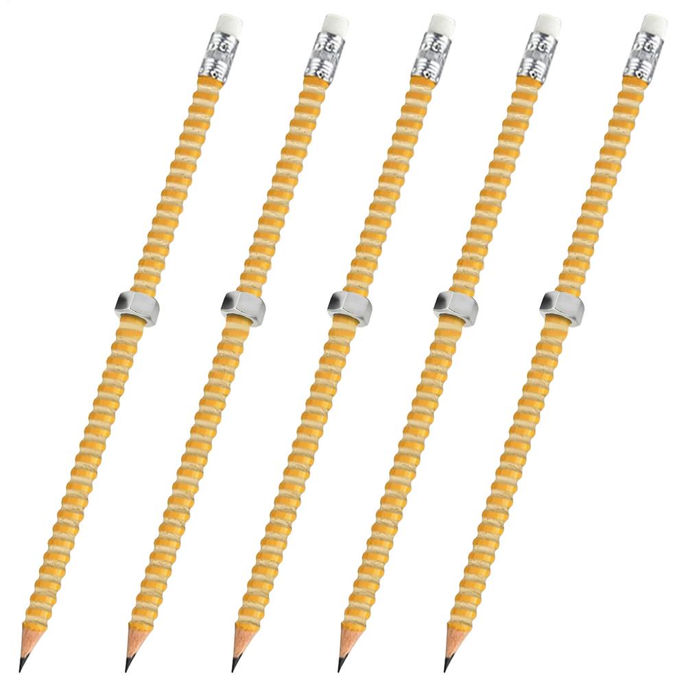 

Educational Writing Pens 5 Pieces Textured Pencils Stress Relief Pencil With Nut Calming Sensory Toys For Kids Writing Toys
