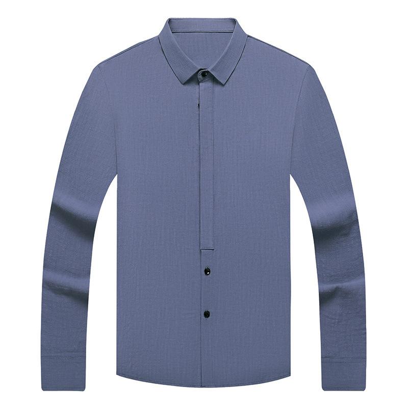 Осенняя новая мужская рубашка с длинными рукавами — фото 5