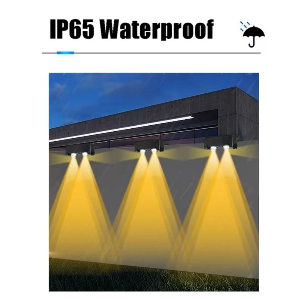 Plastic LED Outdoor Spotlight Solar Powered Fence Light Solar Wall Light  Pathway