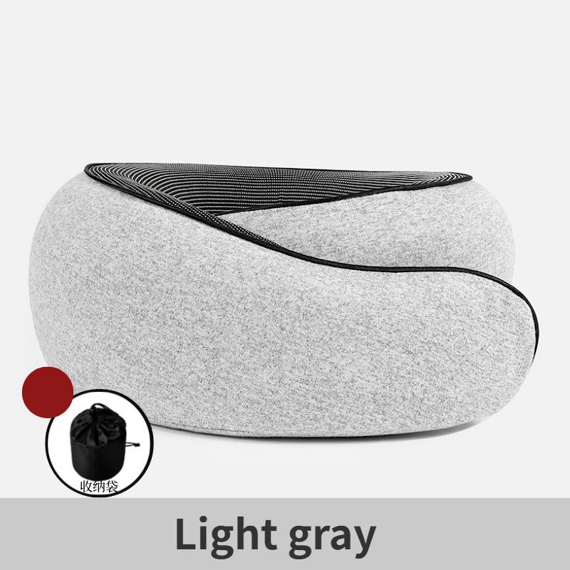 1Pc Travel Neck Pillow Memory Foam U-shaped Pillow Snail Style Travel Neck Support Portable Adjustable Soft Break Sleep Pillows