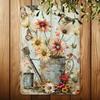 Vintage Metal Poster 8x12 Inch, Rustic Iron Wall Art for Home Cafe Garden