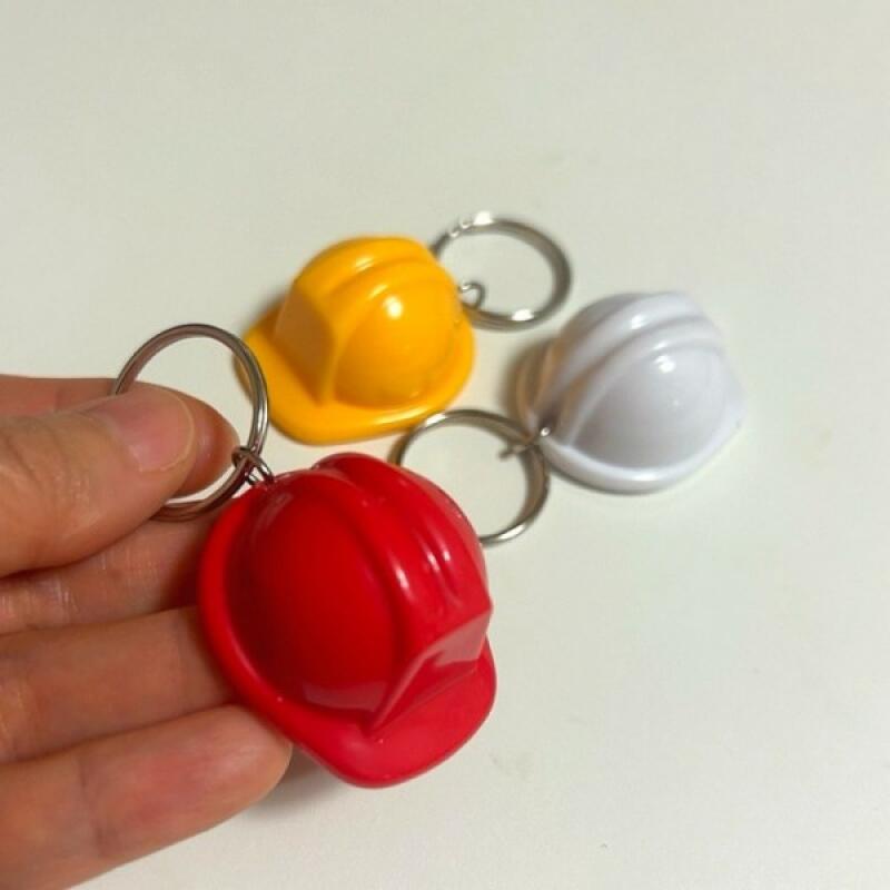 3-color safety helmet keychain high bar key ring Yellow