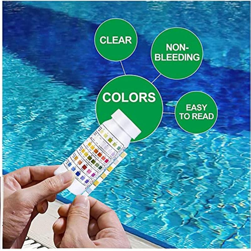 6Combination1Swimming Pool Water Quality Test Strips50Striped Chlorine BrominePHTotal Alkalinity Cyanuric Acid Test Strips for S