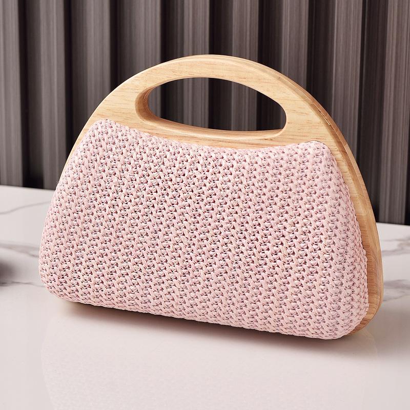 Summer Straw Bags for Women Luxury Woven Purse Fashion Crossbody Shoulder Handbag Beach Clutch Designer Brand Wedding Wallet