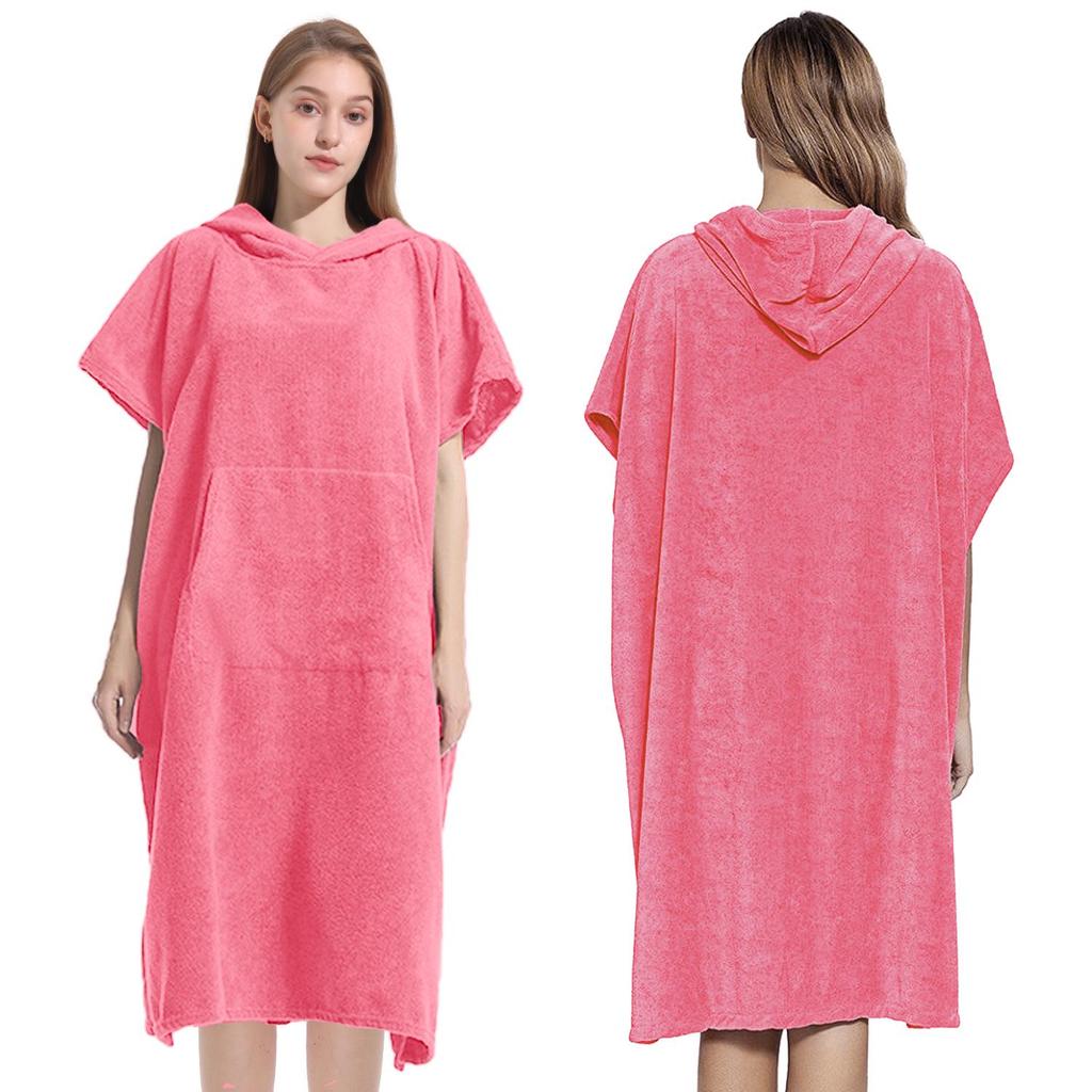 Microfiber Hooded Poncho Towel - Quick-Dry Changing Robe for Swimming, Surfing, and Beach for Men & Women