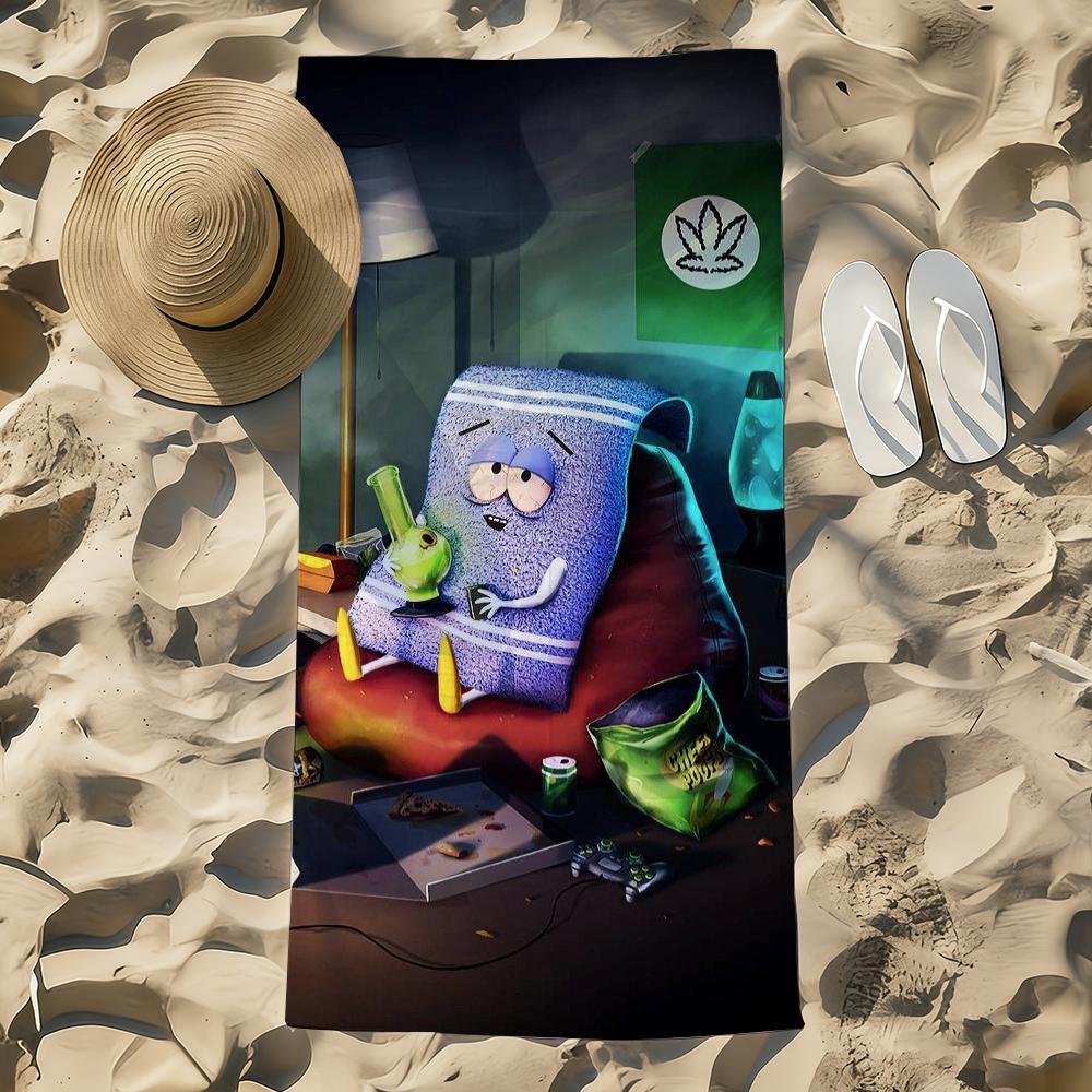 Cartoon Funny T-Towelie Towel Beach Towel Oversized Quick Dry Towel Absorbent Soft Swim BeachTowels for Men Women