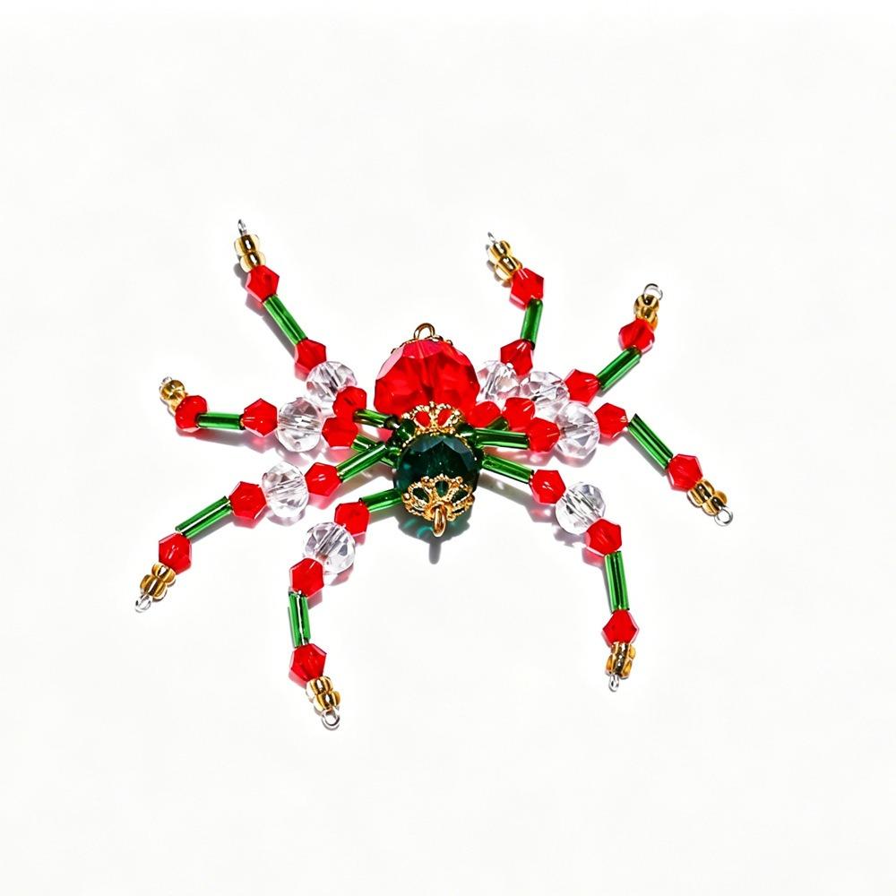 Beaded Spider Hanging Ornament Halloween Spider Decoration  Party Display Style6