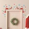 3pcs Wall Sticker Christmas Snowflake Santa Claus Christmas Tree Wave Dot Wall Sticker Door Head Decoration Self Adhesive Wall Sticker