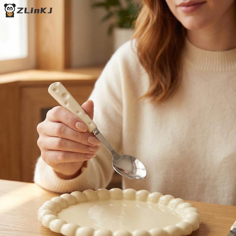 Stainless Steel Cheese Fork Spoon Knife Set 3Pcs Cute Cutlery for Home Party Kitchen Cooking OneSize