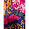 Used TOUS 100% Silk Multicolor All-over Pattern Pleated Stole
