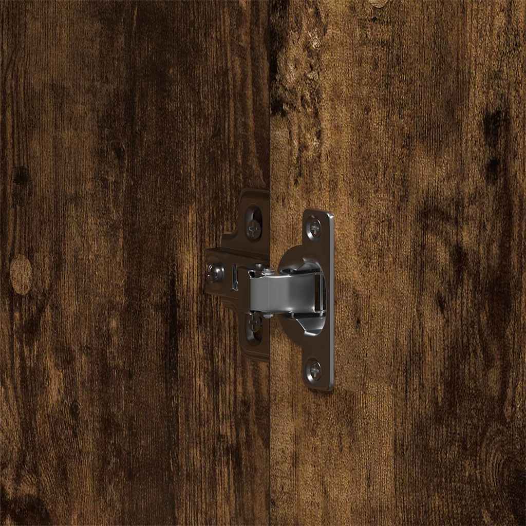 Smoked Oak Wardrobe 55 x 25 x 189 cm Engineered Wood