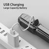 1PC Outdoor Multifunctional Strong Light Zoom Flashlight Portable Home Mini USB Rechargeable Flashlight