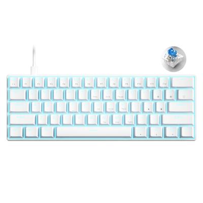 61 Keys 60%  Gaming Mechanical Keyboard Hotswap Type-C  Gaming Ergonomics Keyboard PBT Keycaps For Gamer