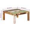 Coffee Table, 80 X 80 X 40 Cm, Solid Reclaimed Wood