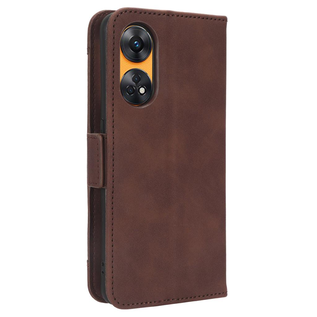 For Oppo Reno8 T 4G Cell Phone Cover Multiple Card Slots PU Leather Wallet Phone Stand Case
