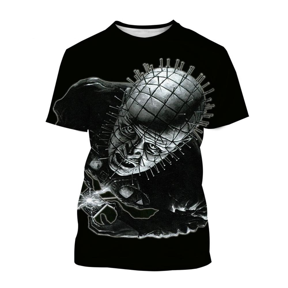 Summer Fashion Trend Creative 3D Printing Printed Horror Movie Hip-hop Casual Comfortable Printed Short Sleeved T-shirts
