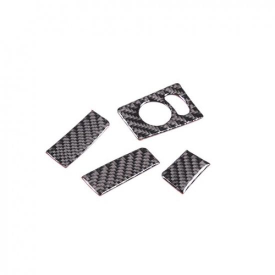 Carbon Fiber Review Mirror Adjustment Switch Frame Trim For Fiat 500 2011-22