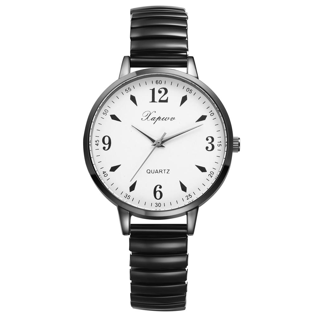 Women's Watch Simple Large Dial Analog Display black Stainless Steel Band Waterproof Quartz Casual Business Fashion Accessory - Birthday Anniversary