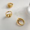 Bath Round Ring Elegant and Generous European and American Gold Coin