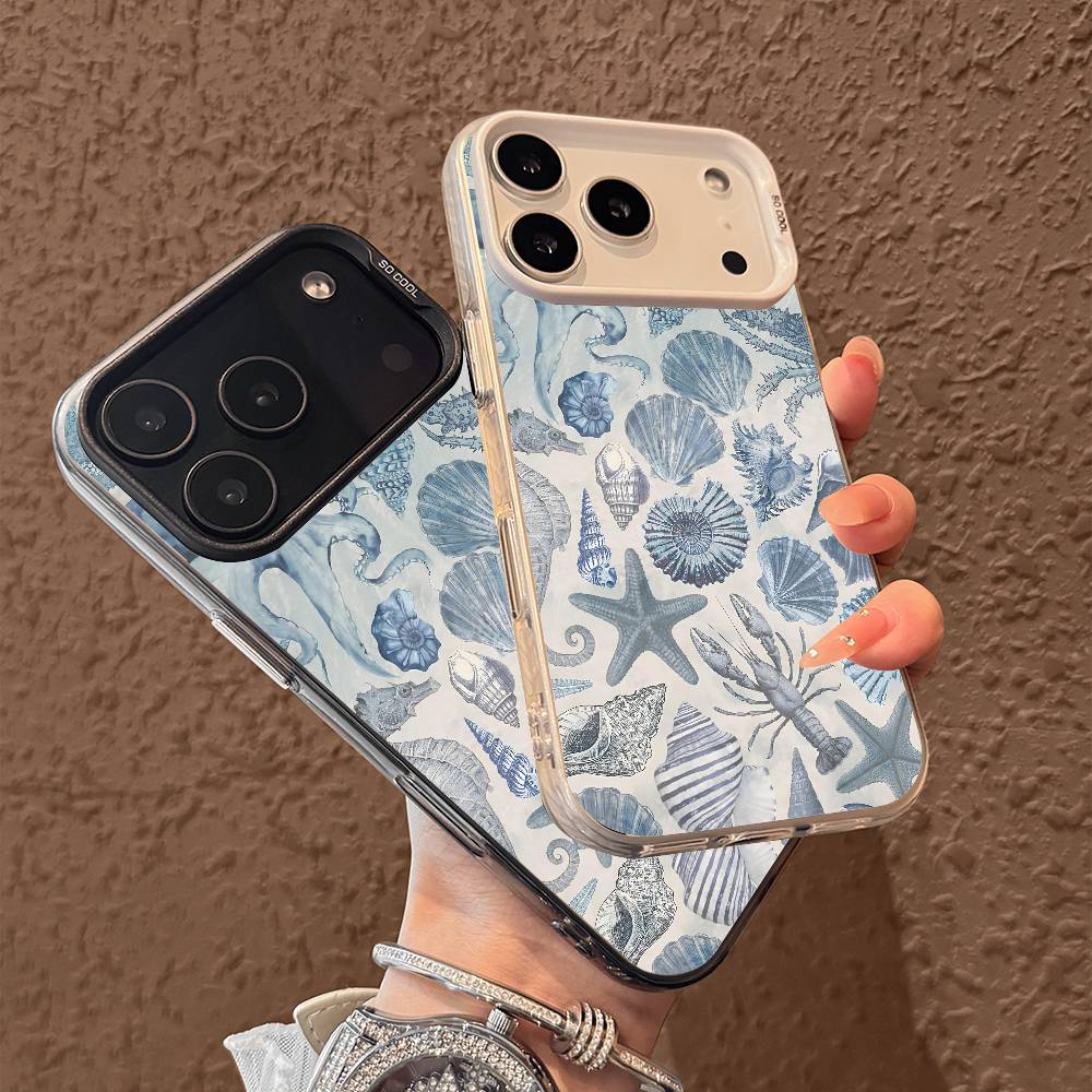 GETO SEA phone case for iPhone 17 17Air 16 15 14 13 12 11 Pro Max Plus Colorful Silver