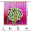 Adorable Fruit Printed Shower Curtains With Bible Verse Modern Red Apple Design For Bathroom Decorations Easy Installation (Whit